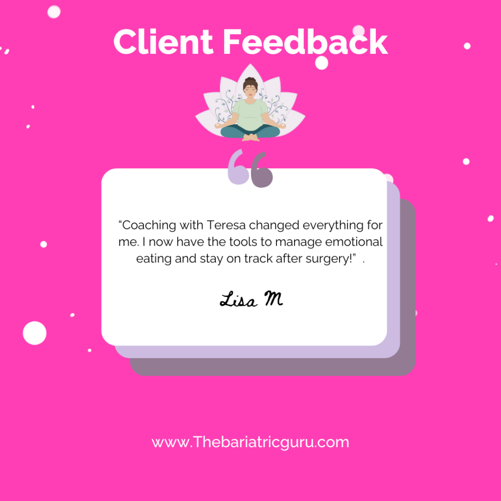 A confident bariatric surgery patient reflecting on his transformation after gaining clarity and motivation through mindset coaching with Teresa.