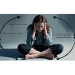 Woman struggling with emotional eating and mindset challenges after bariatric surgery.